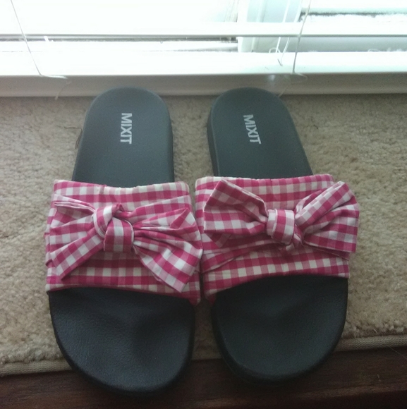 Mixit Shoes - Mixit pink gingham slides